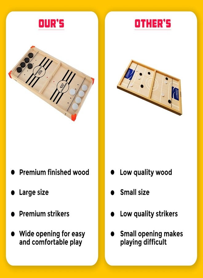 Wembley Fastest Finger First Board Game - Wooden String Hockey Sling Puck Indoor Toy for Kids 5+ Years - Image 2
